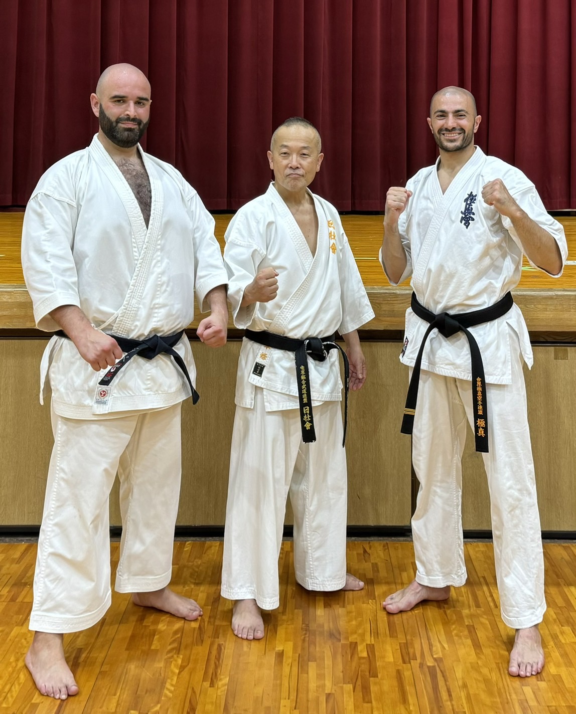 フランスのMikail Altunsaray氏（Kyokushin Kaikan）とVisitors Condizi氏（Okinawa Gojuryu）